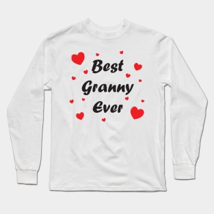 Best granny ever heart doodle hand drawn design Long Sleeve T-Shirt